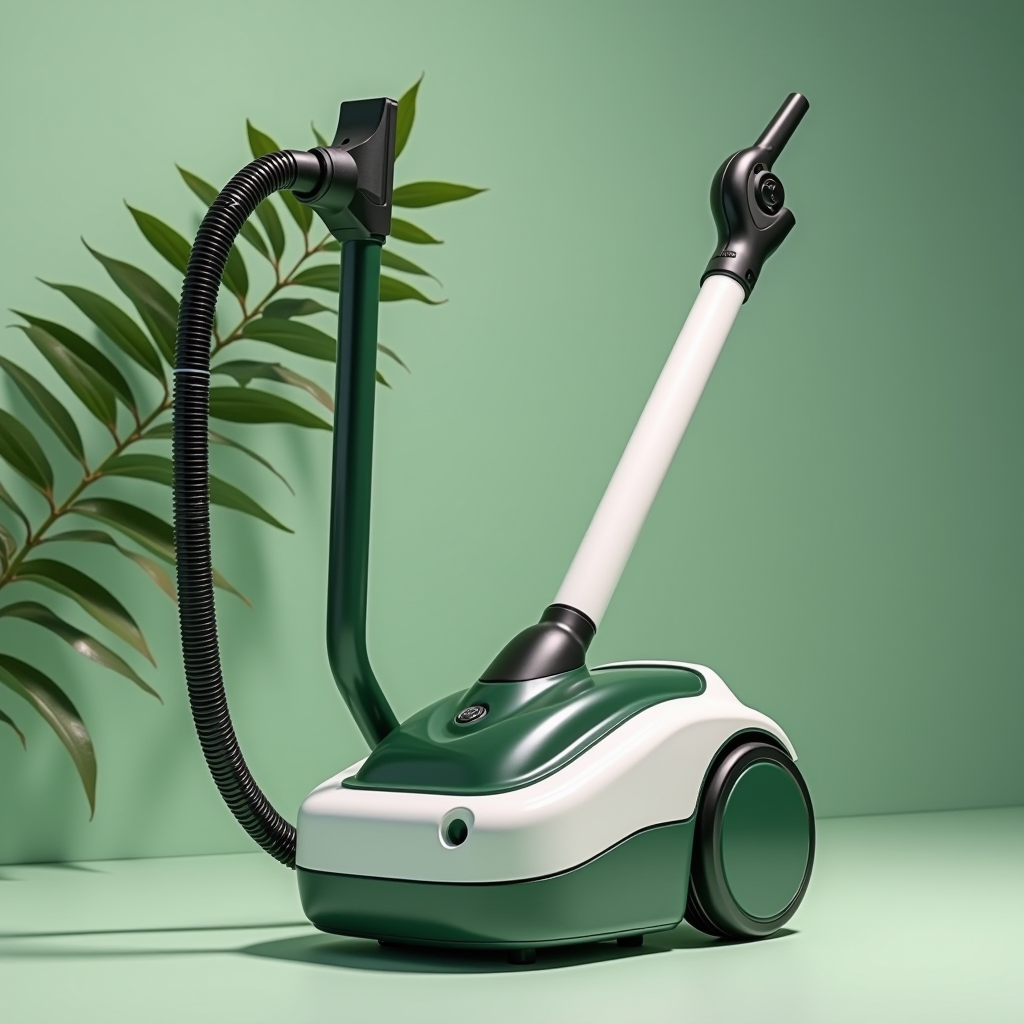 Eco-friendly electric outdoor vacuum cleaner with zero emissions, sustainable urban cleaning technology, green innovation for cleaner cities